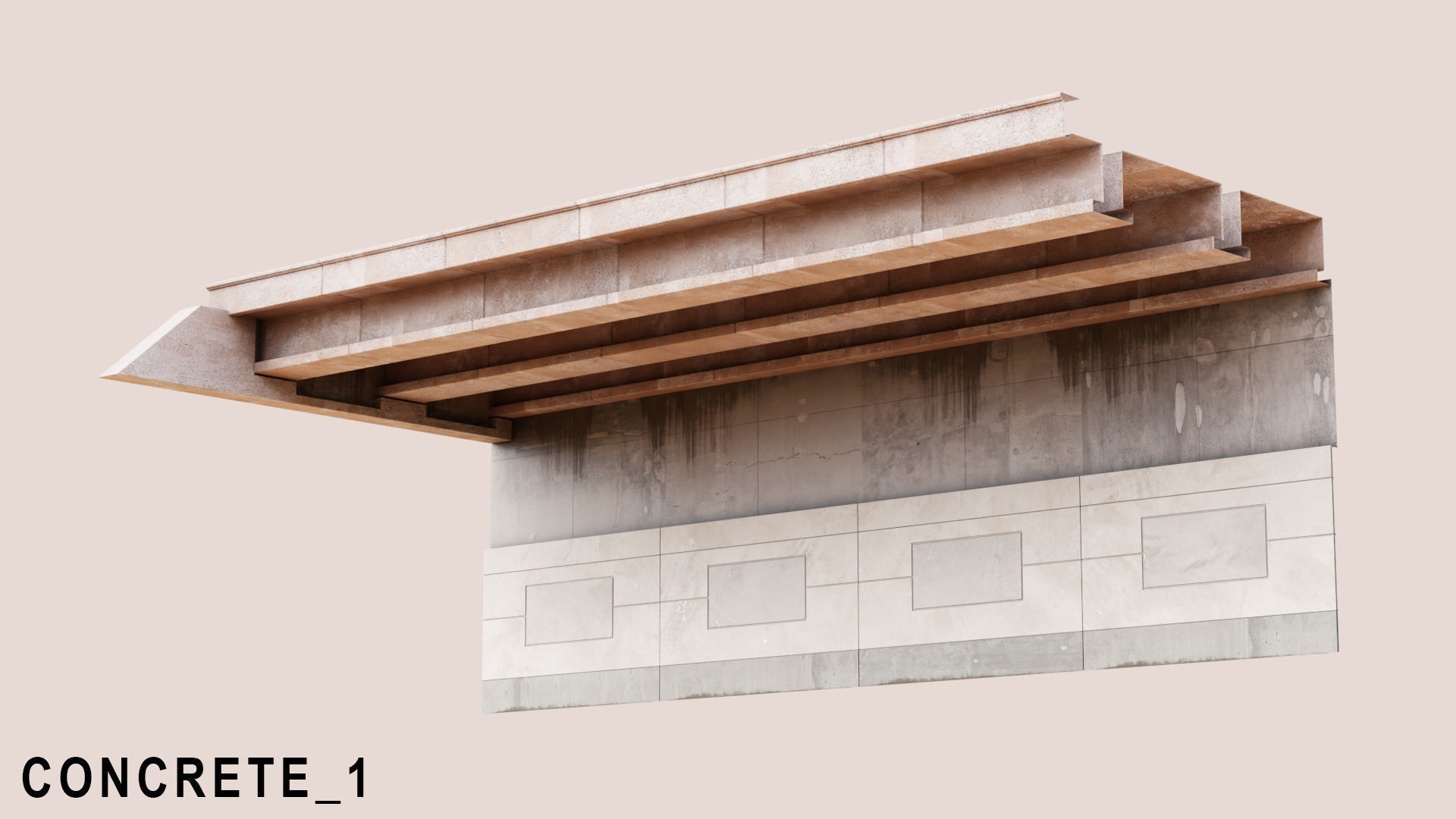 Urban Roadway Low-poly 3D model_9