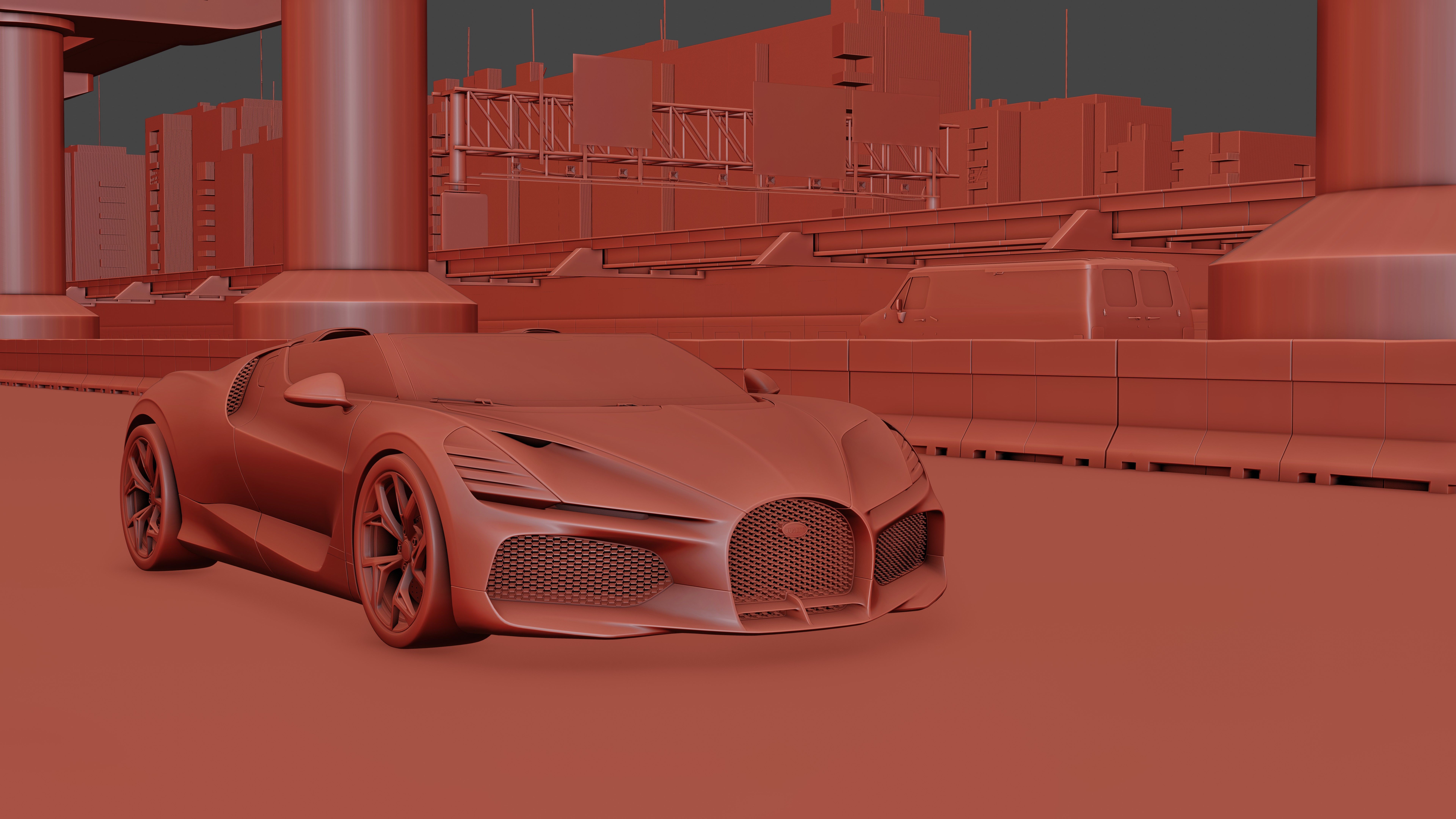 Urban Roadway Low-poly 3D model_16