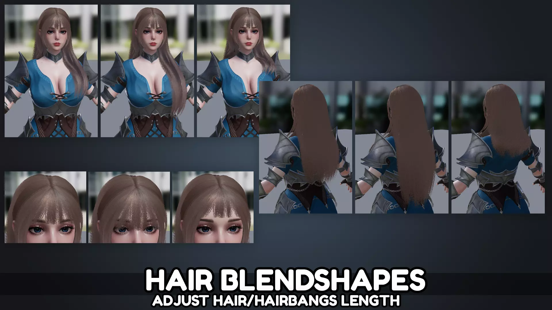 Knight Girl Elaine  Low-poly 3D model_10