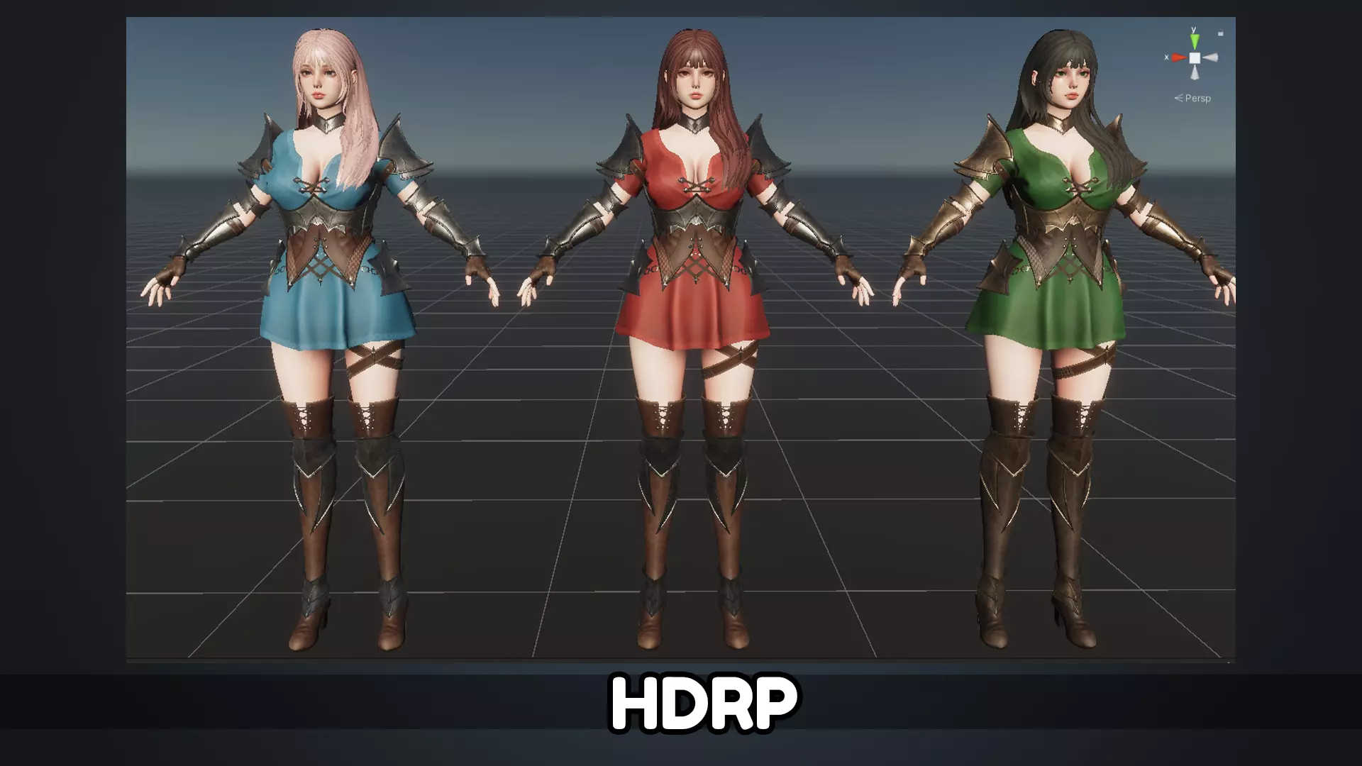 Knight Girl Elaine  Low-poly 3D model_23