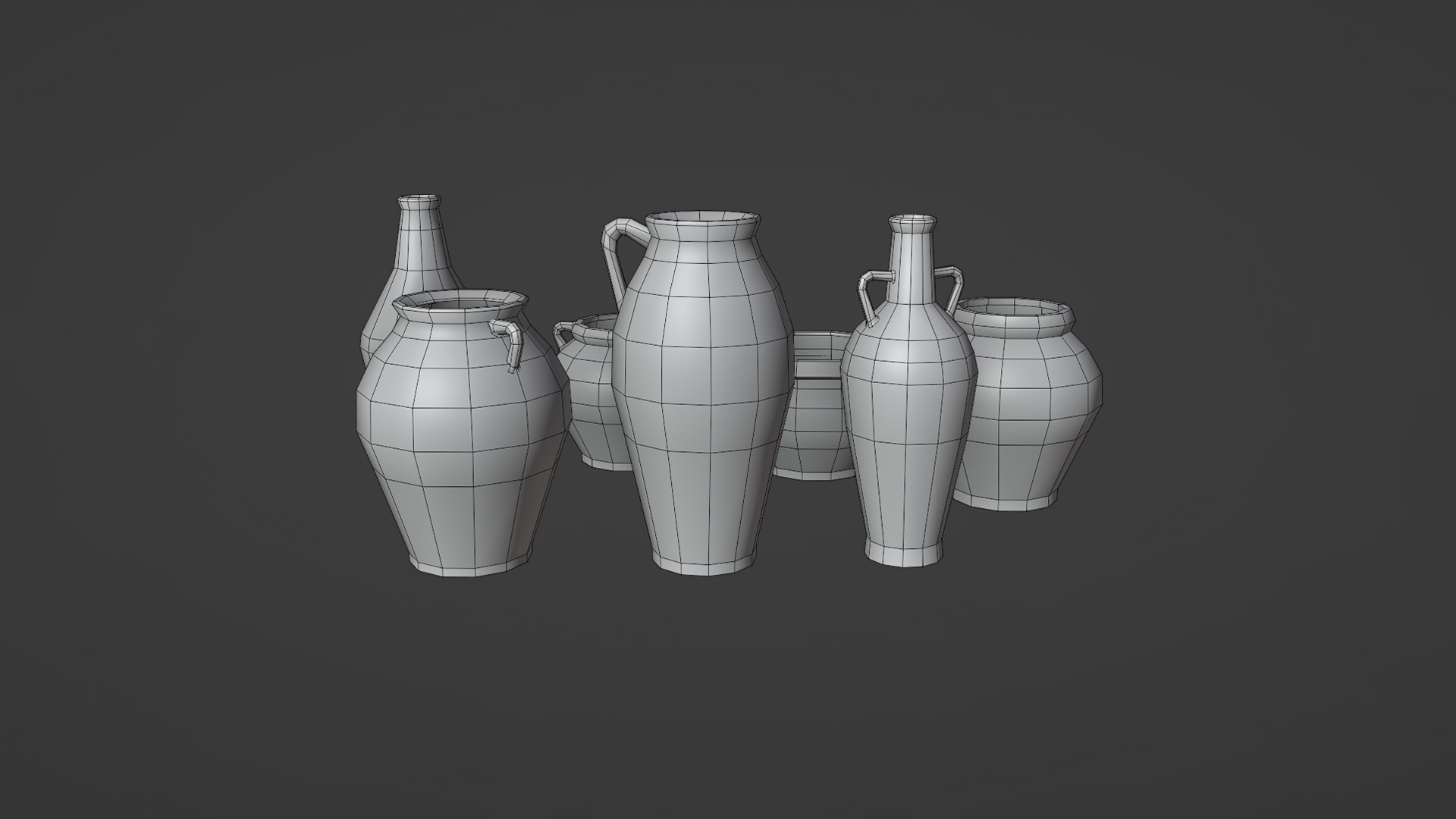 Old Clay Pottery Low-poly 3D model_7