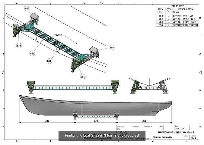 Firefighting boat Strazak 3 3D Model Pack 6