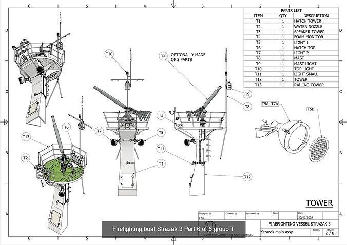 Firefighting boat Strazak 3 3D Model Pack 2