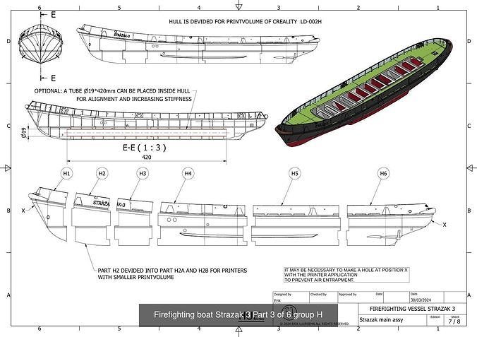 Firefighting boat Strazak 3 3D Model Pack 5