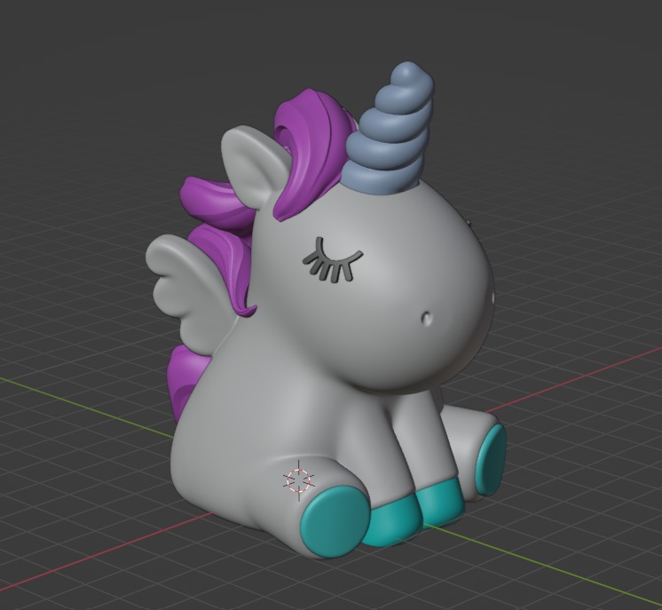 AMF ready Unicorn 3D print model_2