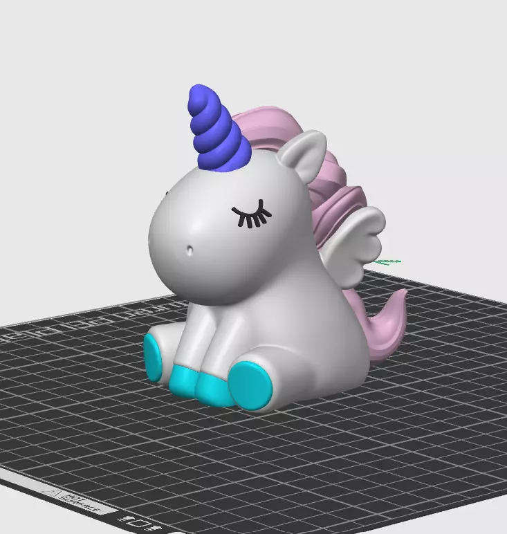 AMF ready Unicorn 3D print model_0