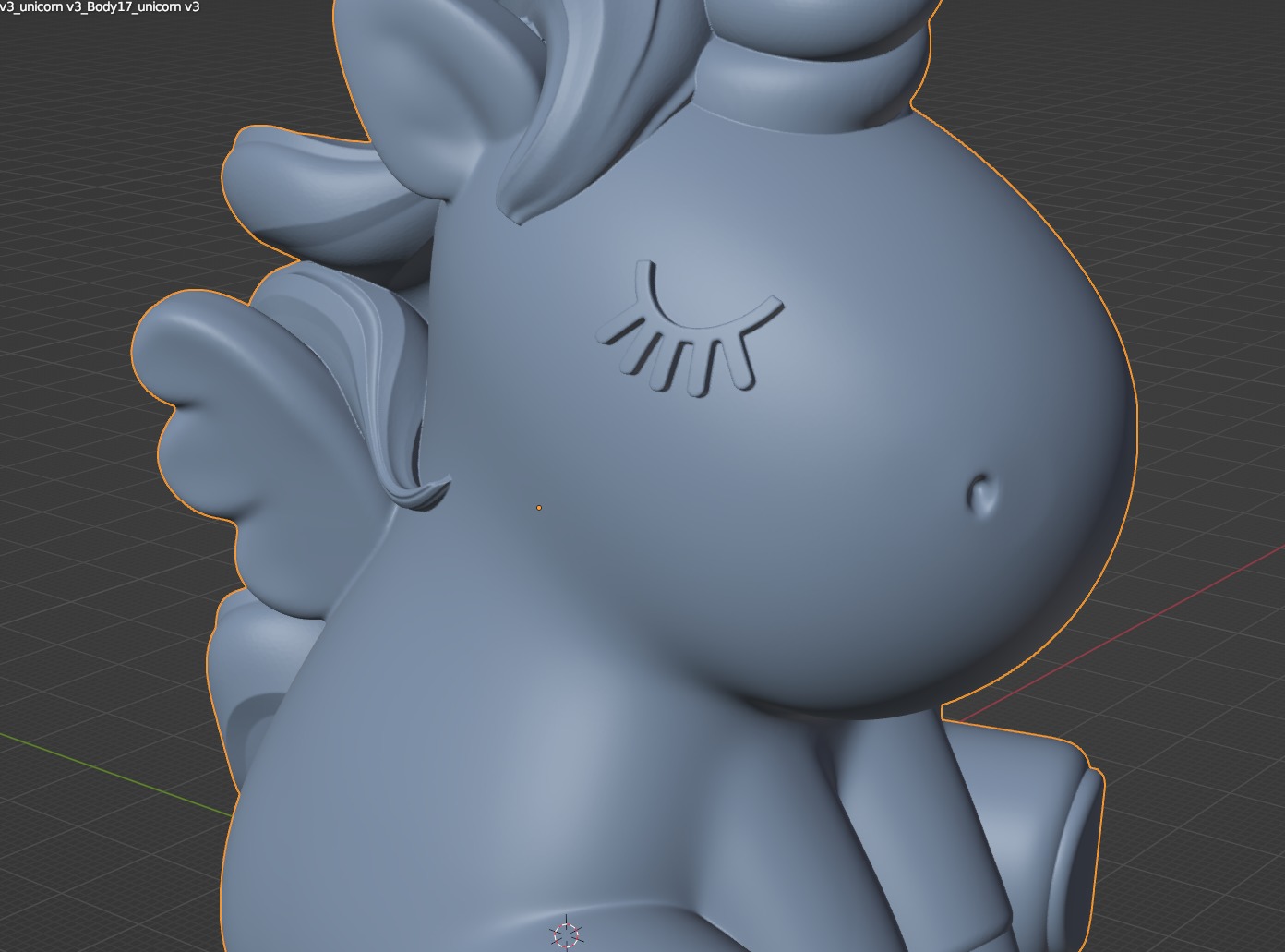 AMF ready Unicorn 3D print model_3