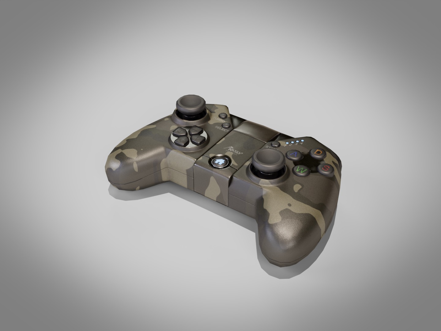 Game Controller Generic 2 Low-poly 3D model_8