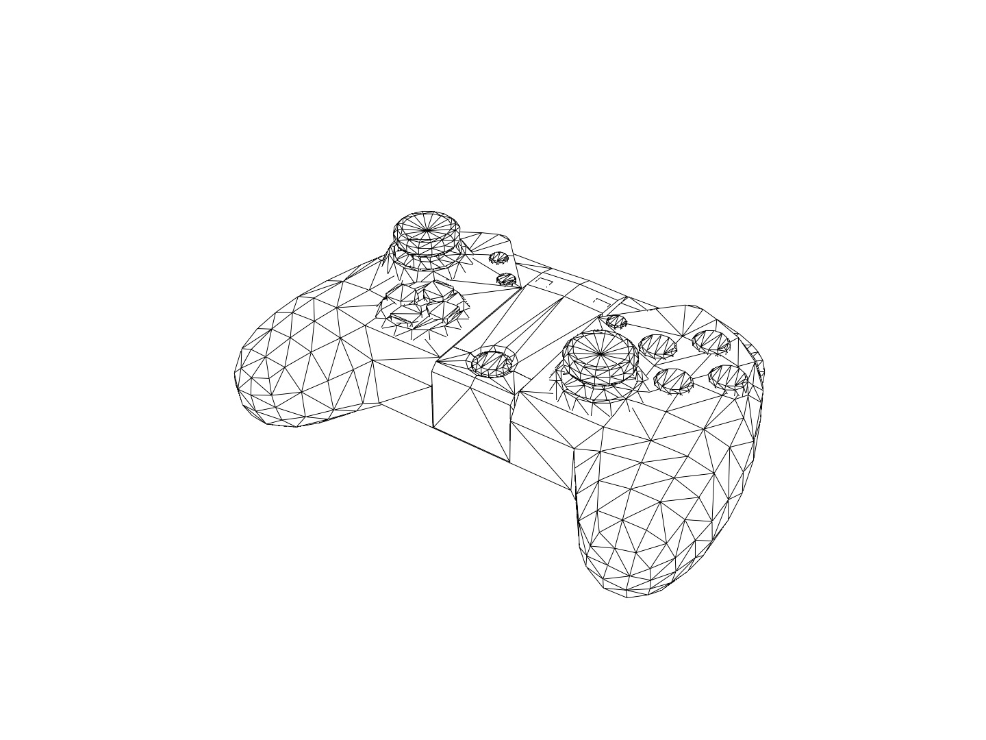 Game Controller Generic 2 Low-poly 3D model_10