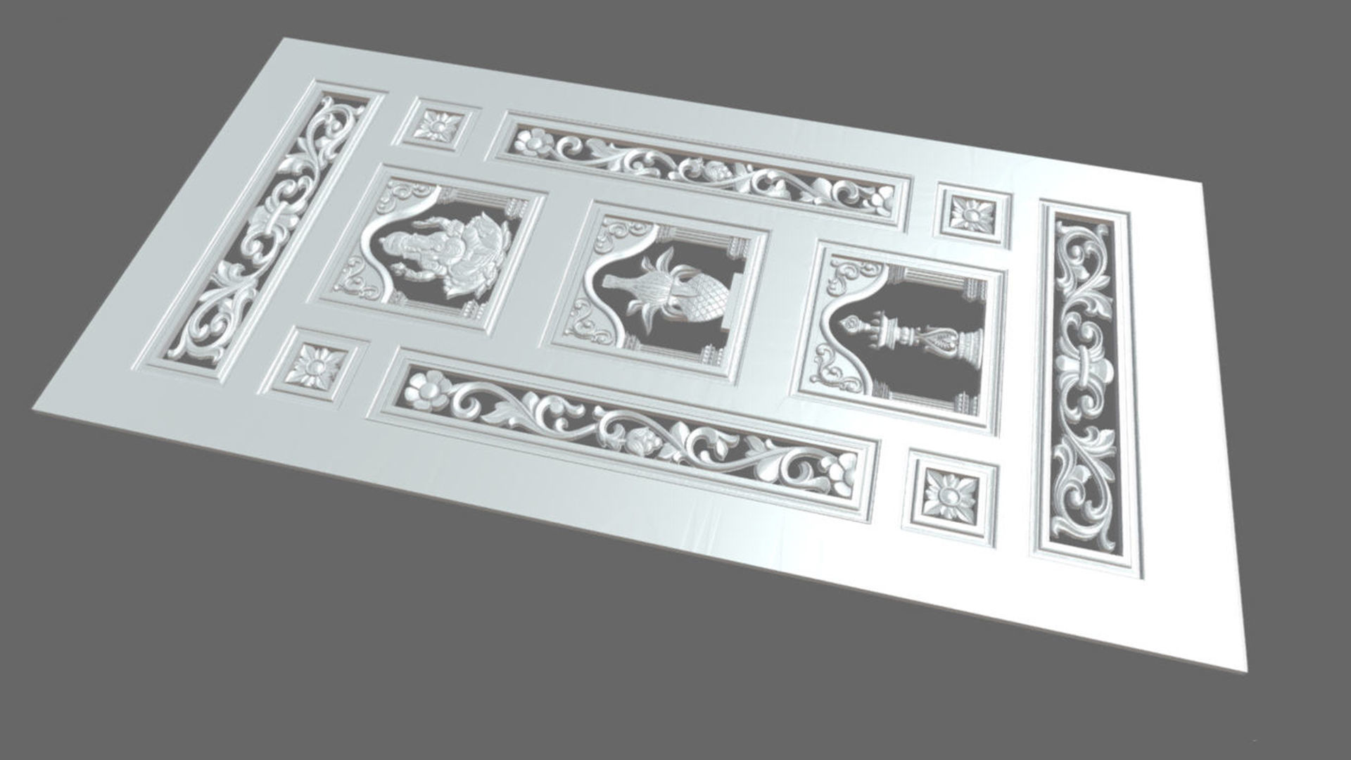 Door pattern gonesh 3part 3D model_5
