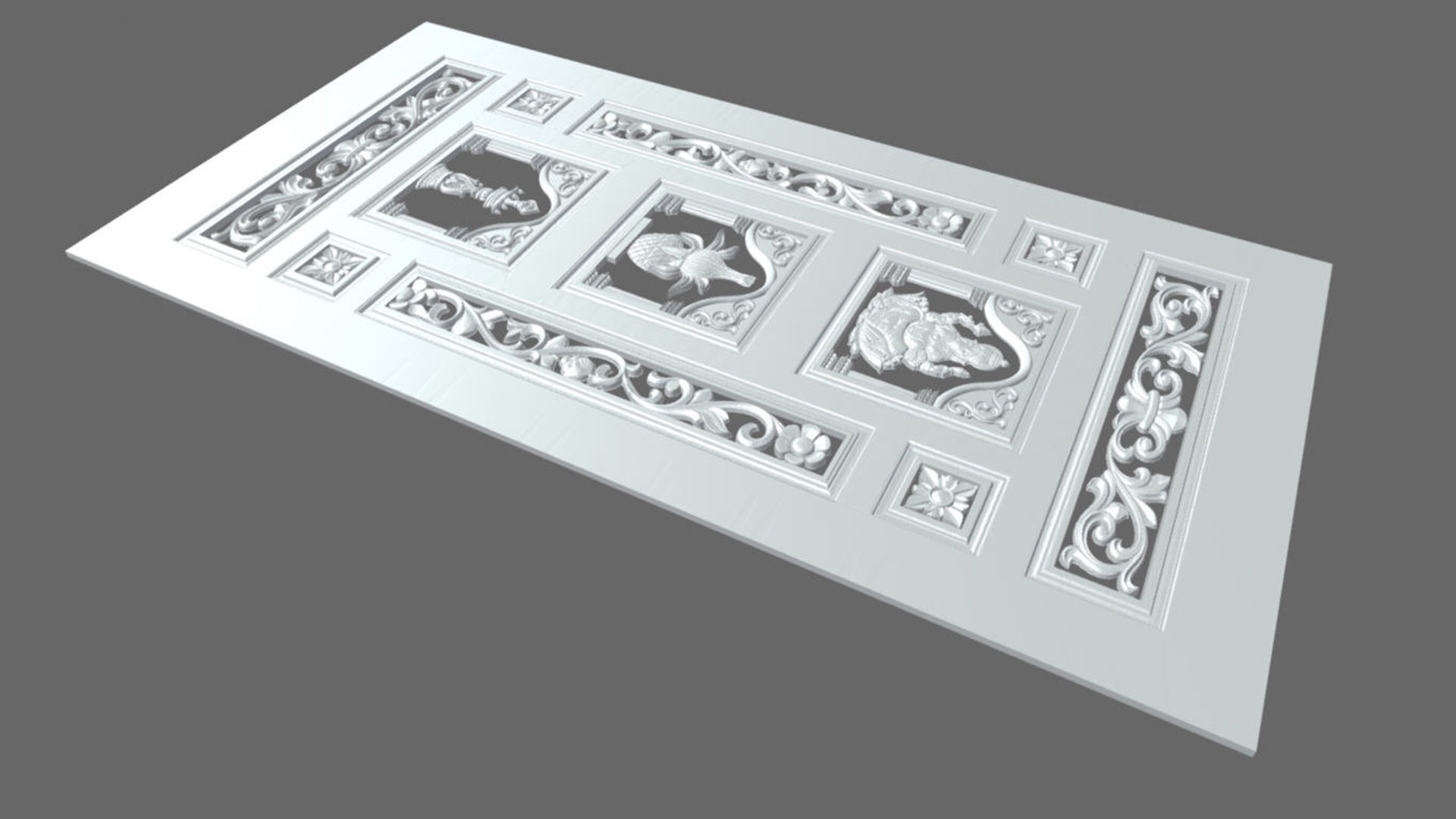 Door pattern gonesh 3part 3D model_2