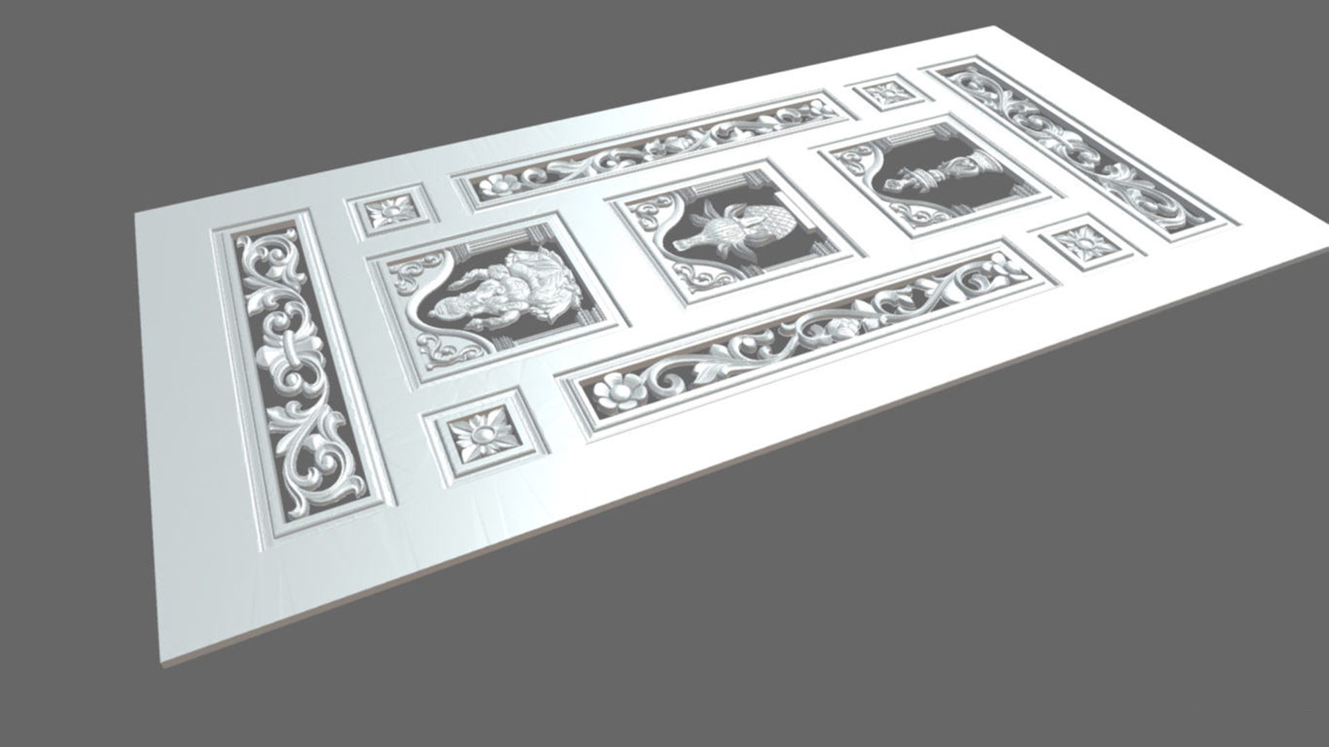 Door pattern gonesh 3part 3D model_4