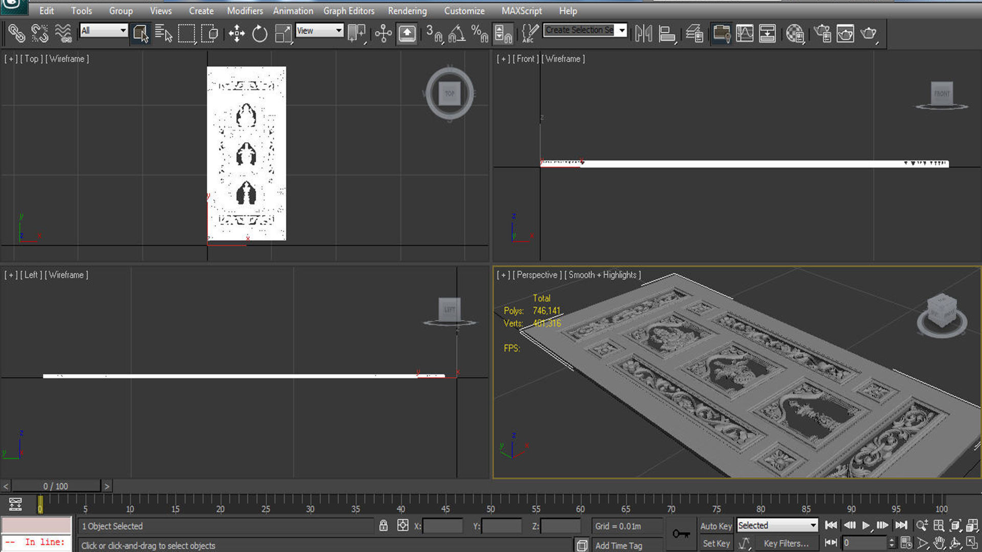Door pattern gonesh 3part 3D model_8