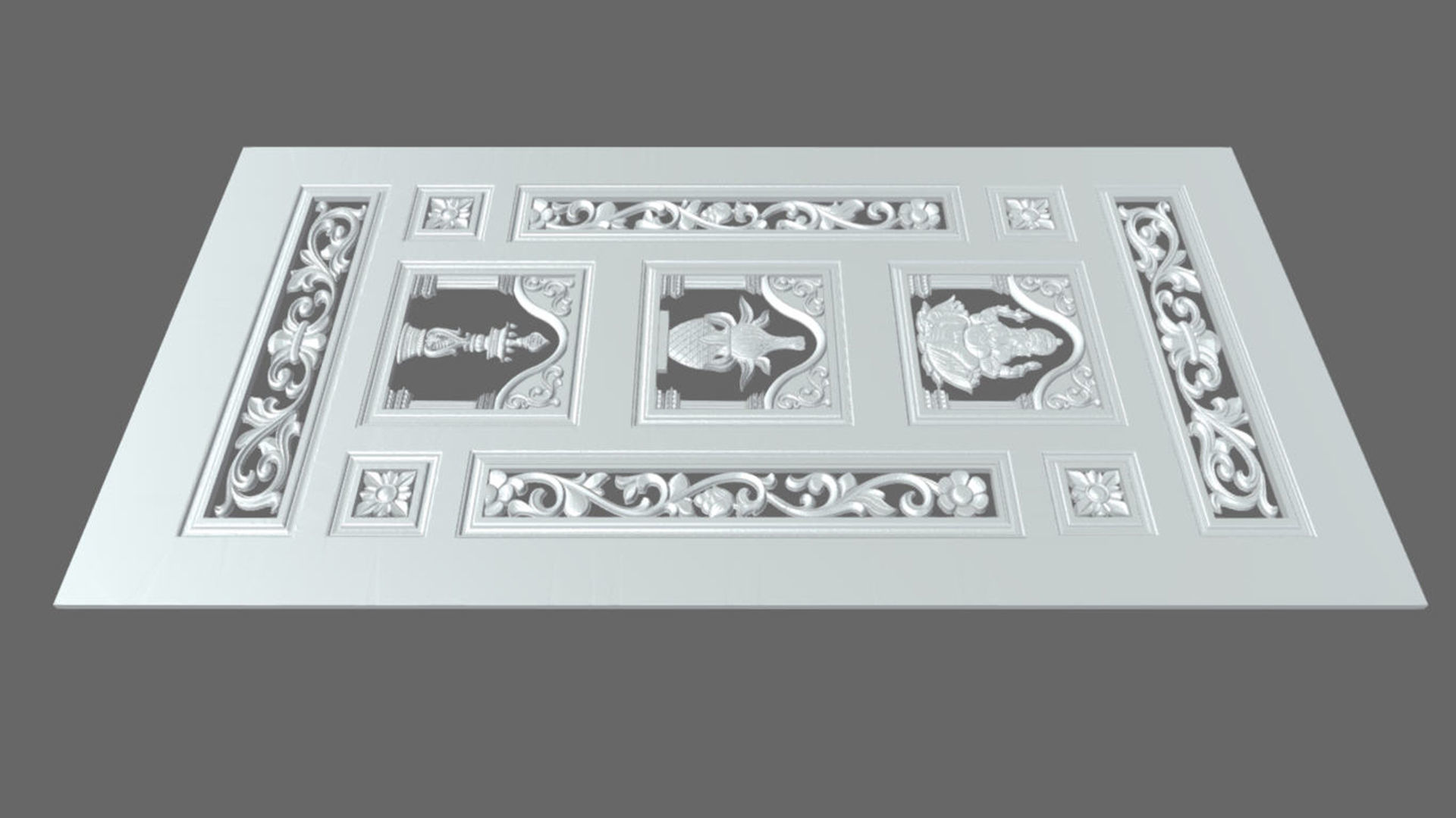 Door pattern gonesh 3part 3D model_1
