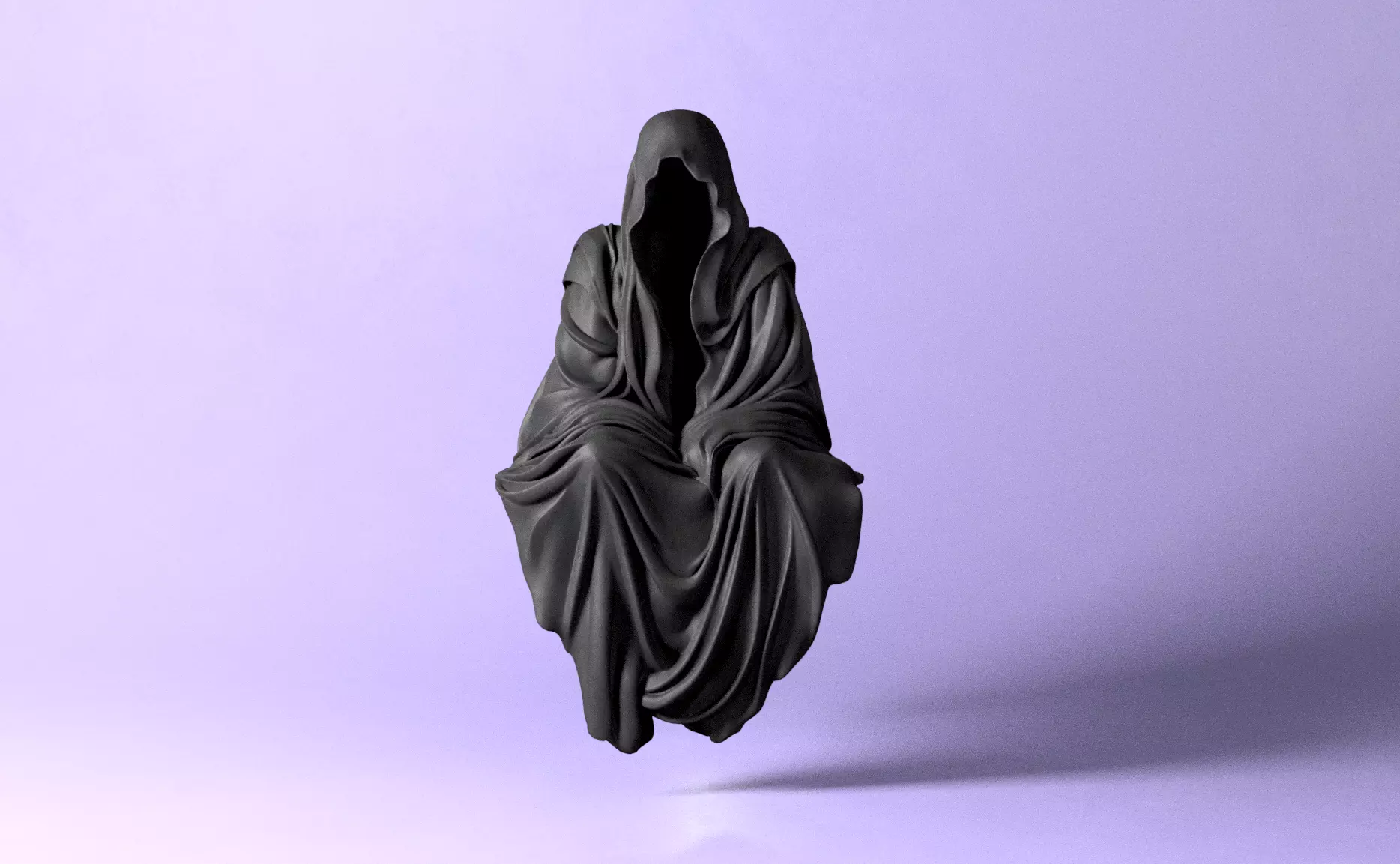Sitting Ghost Lurking Spectre 3D print model_0