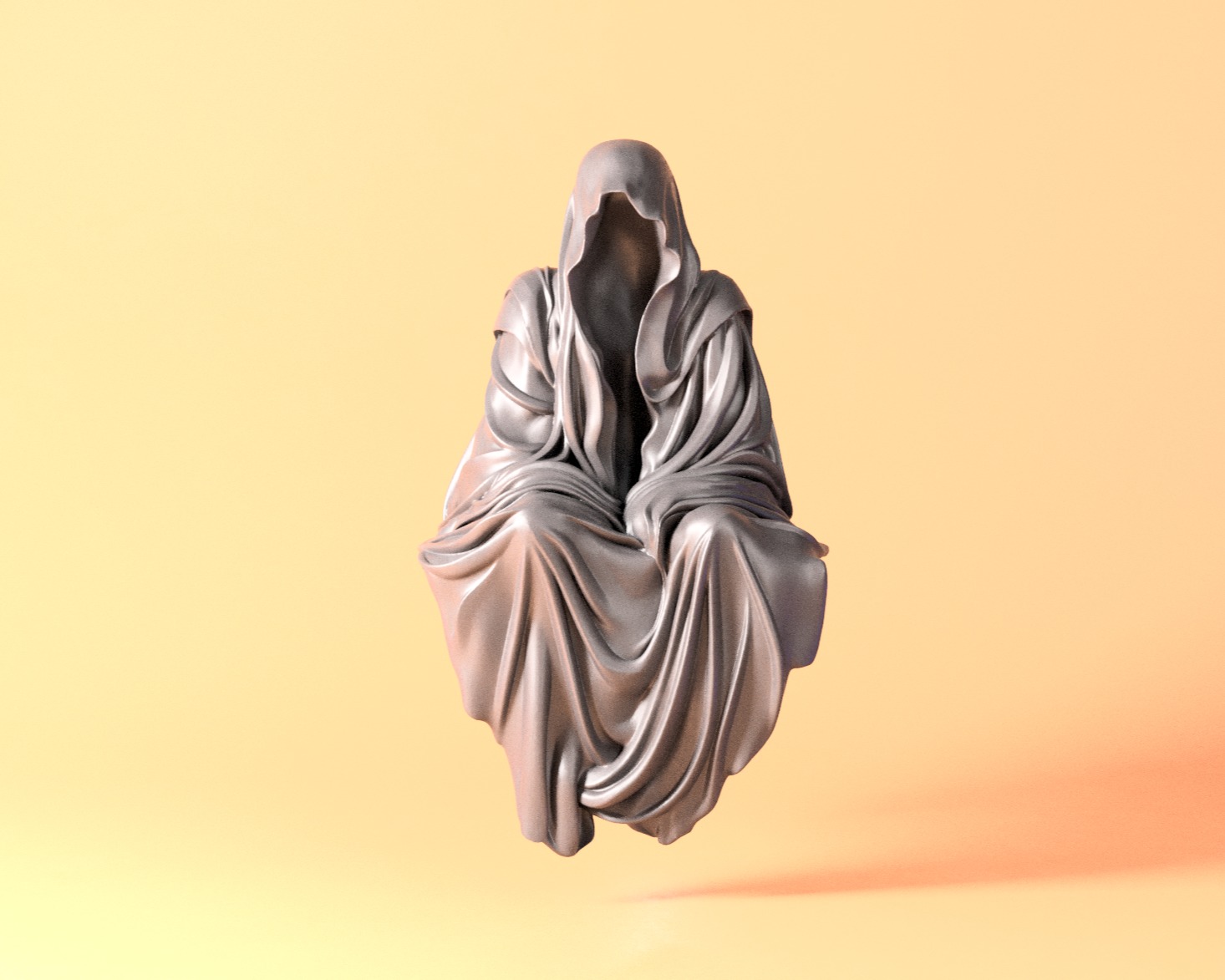 Sitting Ghost Lurking Spectre 3D print model_8