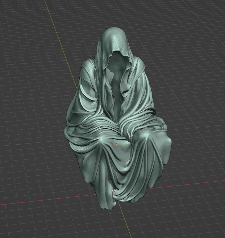 Sitting Ghost Lurking Spectre 3D print model_2