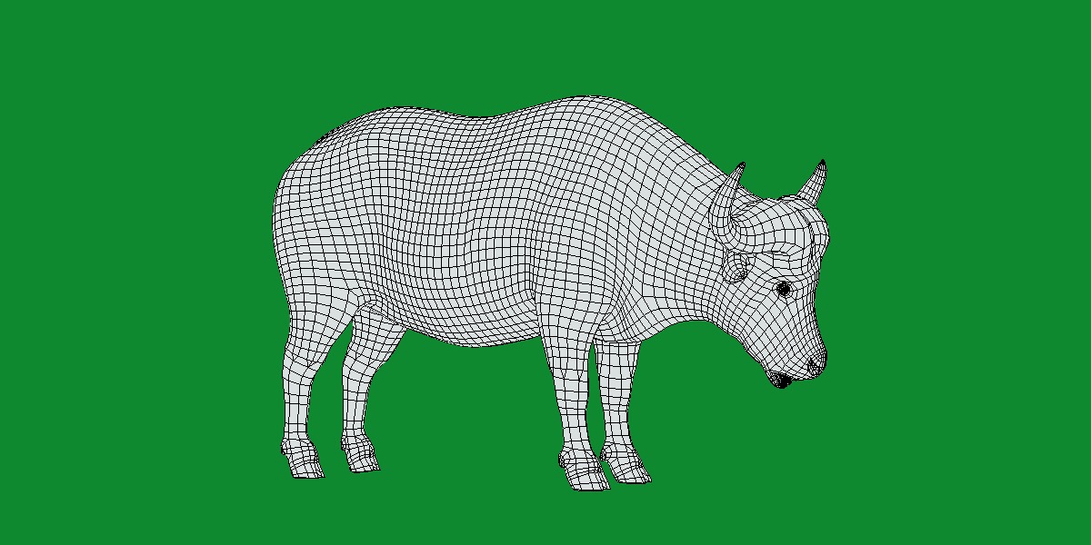 African Buffalo Low-poly 3D model_22