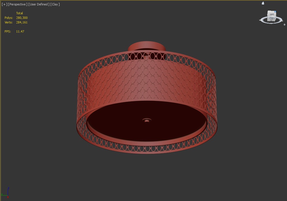 Erika Semi Flush Mount 3D model_4