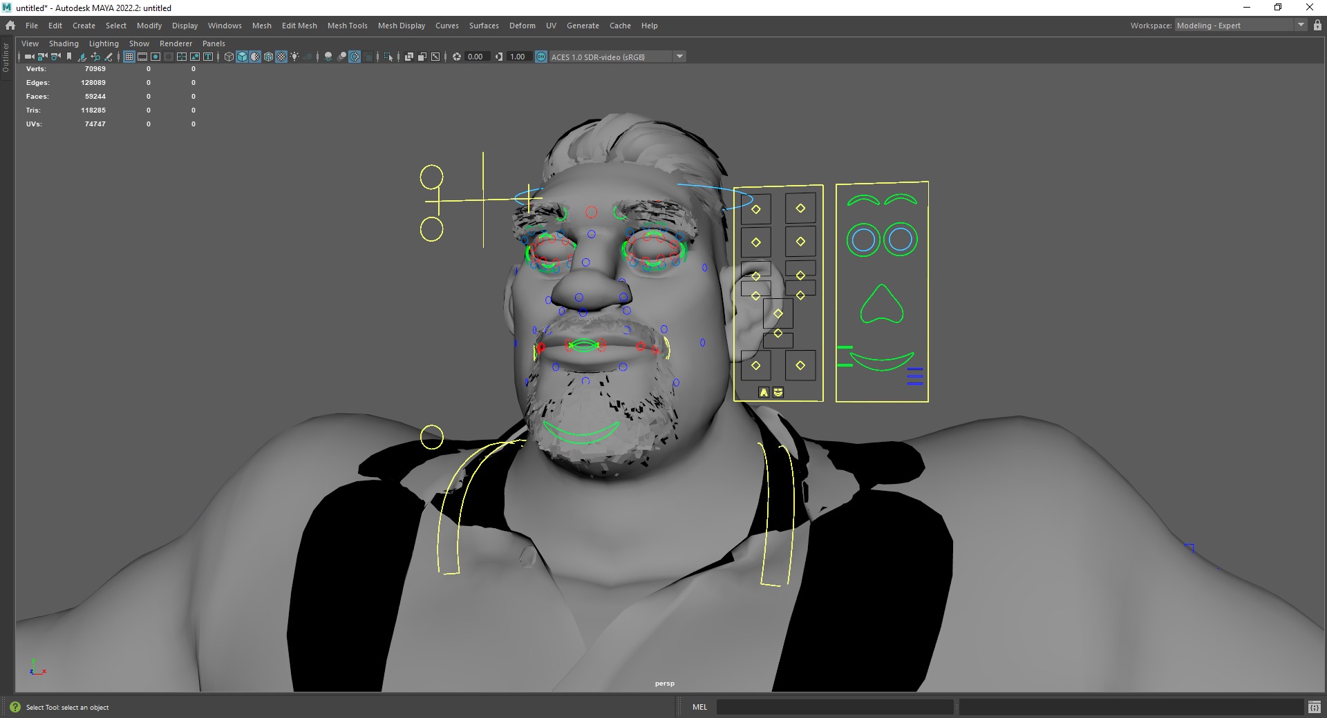  Toon Strongman in Security Guard costume Low-poly 3D model_28