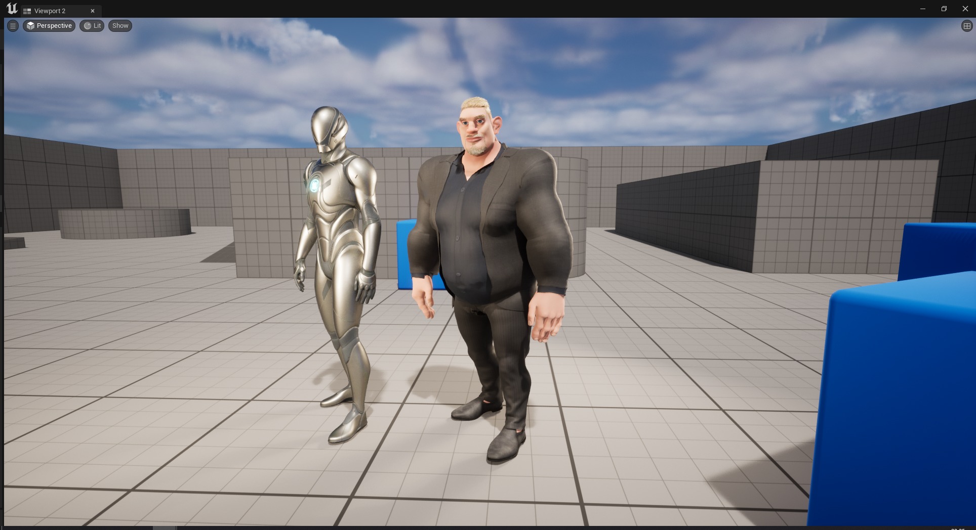  Toon Strongman in Security Guard costume Low-poly 3D model_30