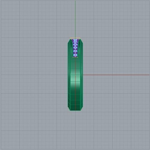 Ring with a diamond 3D print model
