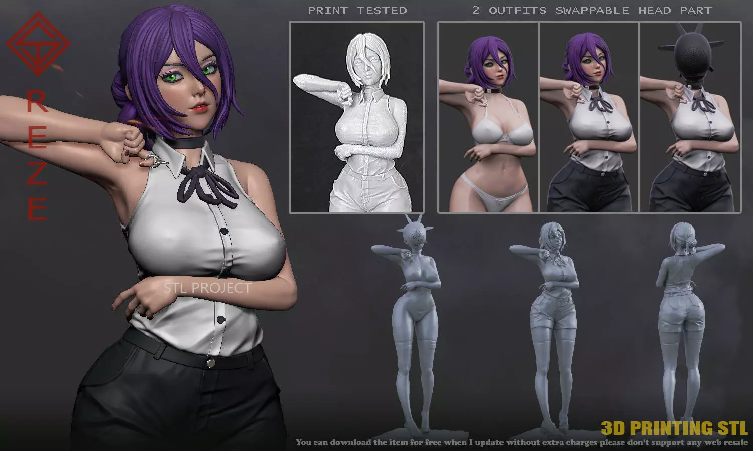 Reze Chainsaw Man 3D print model_0