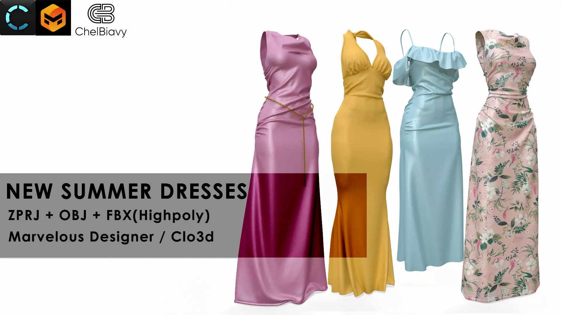 NEW SUMMER DRESSES 3D model