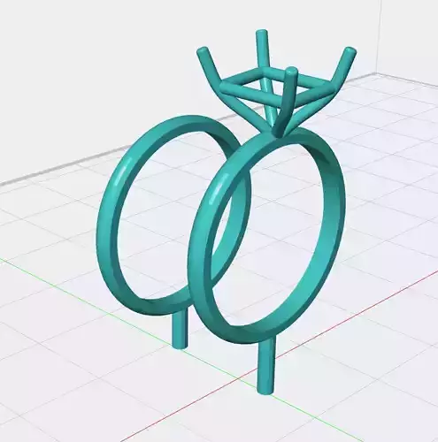 DUO LIZO CON PIEDRA CUADRADA