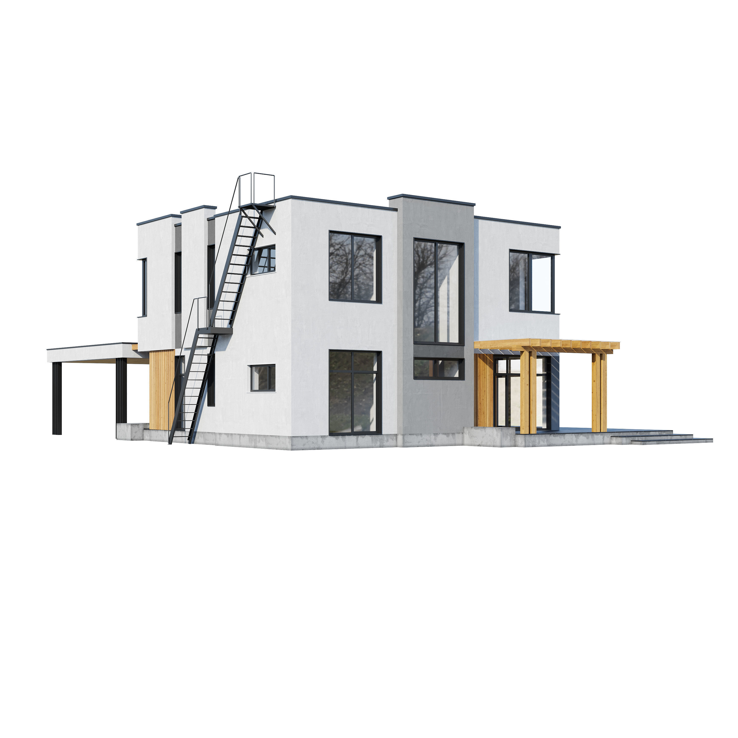 Modern house V93 3D model_8