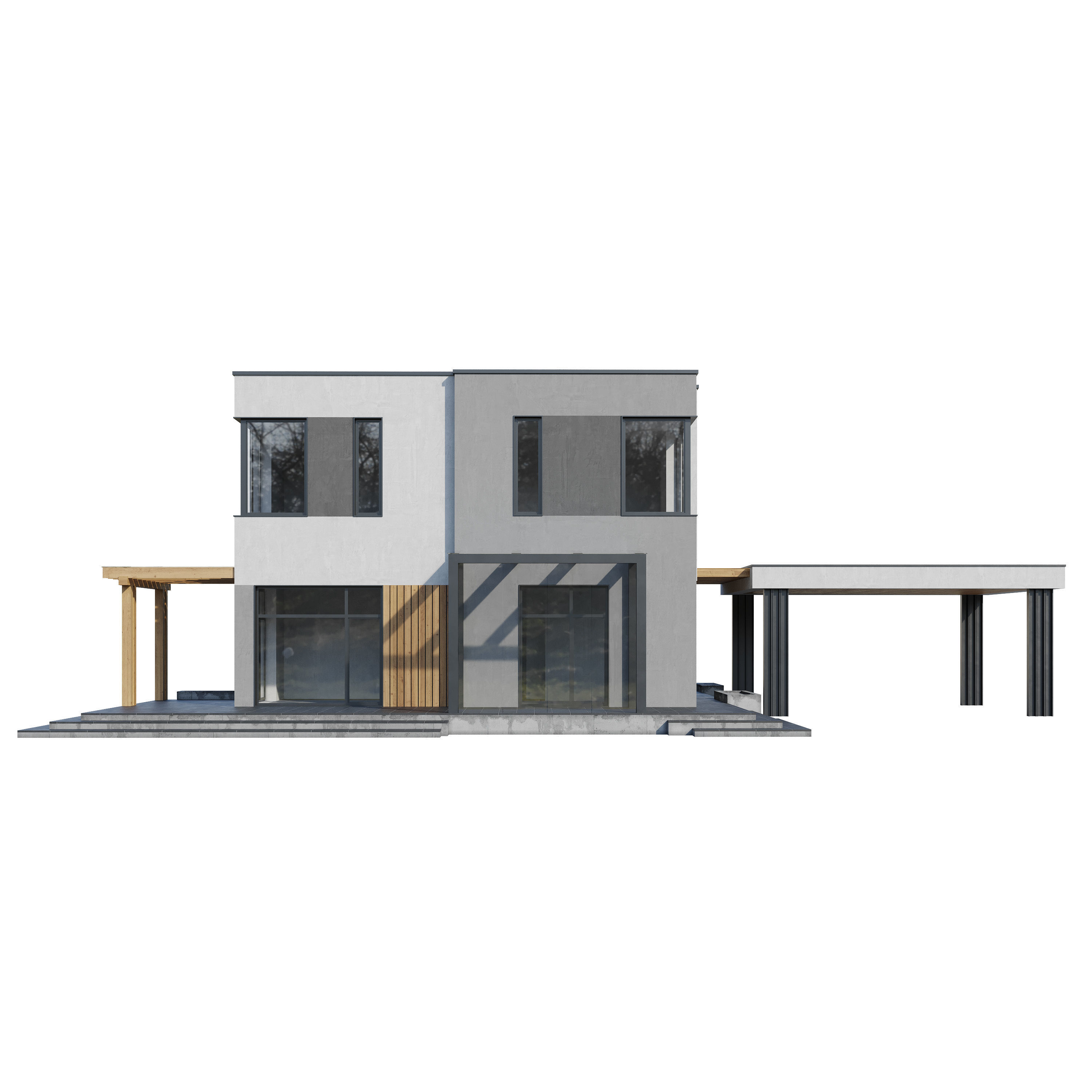 Modern house V93 3D model_14