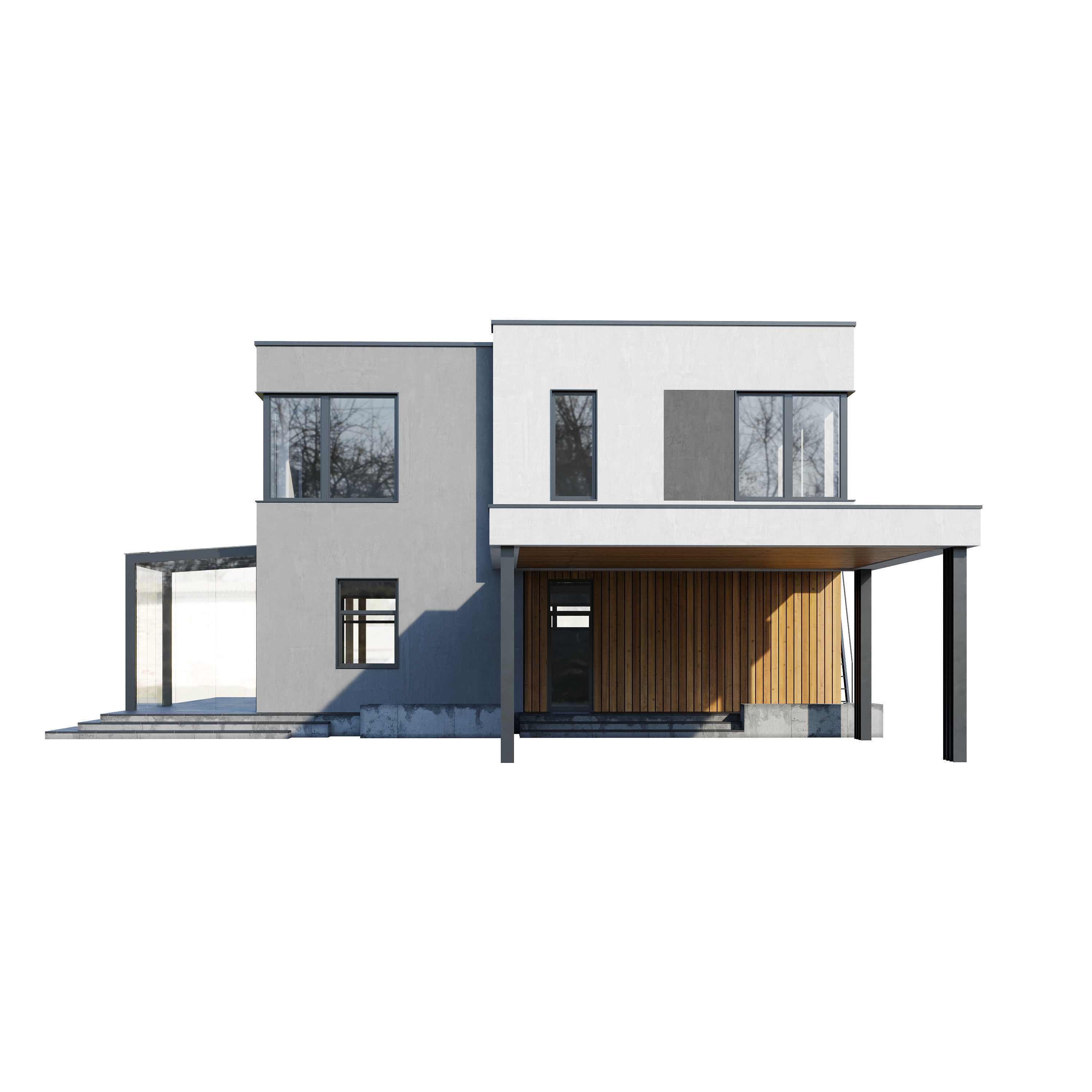 Modern house V93 3D model_11