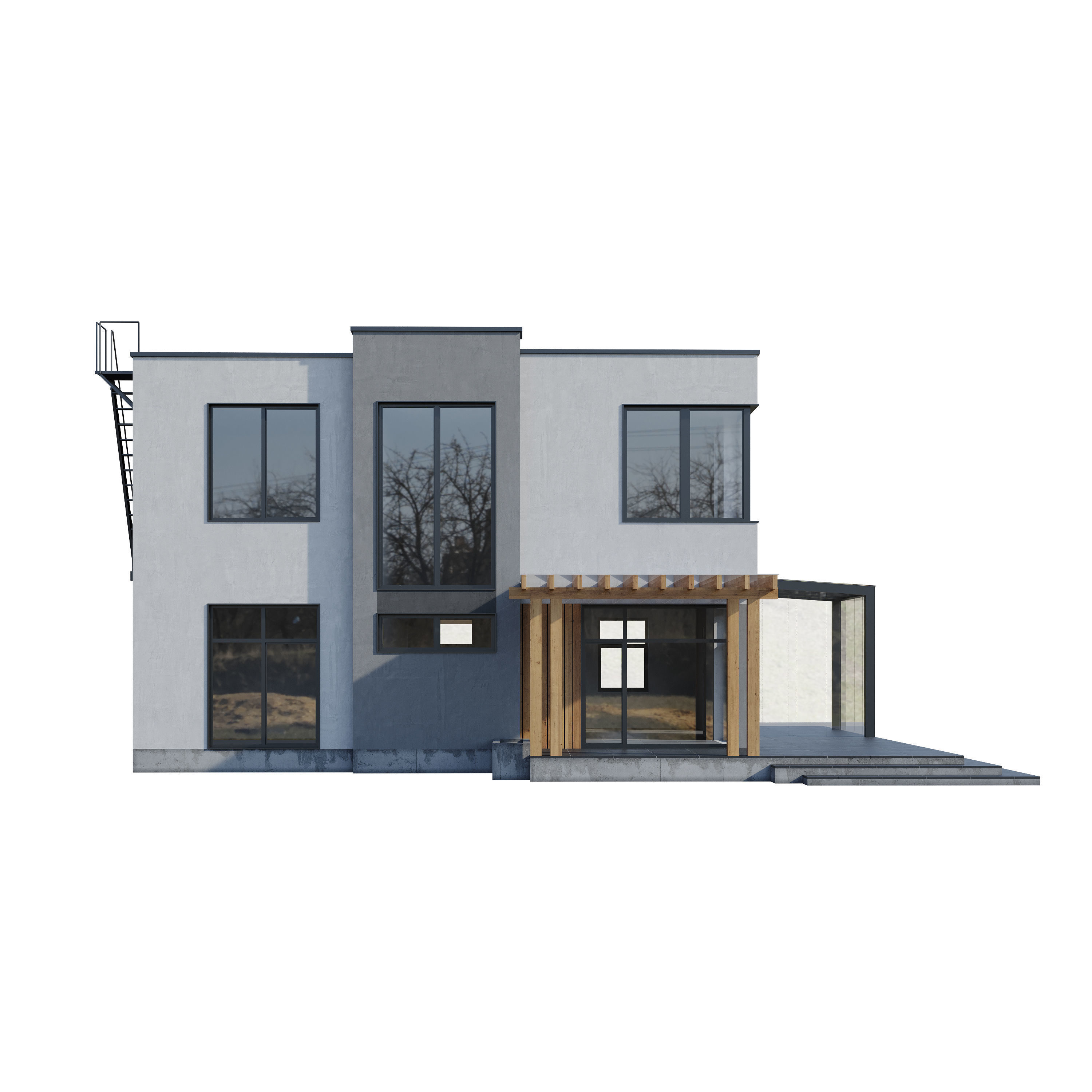 Modern house V93 3D model_13