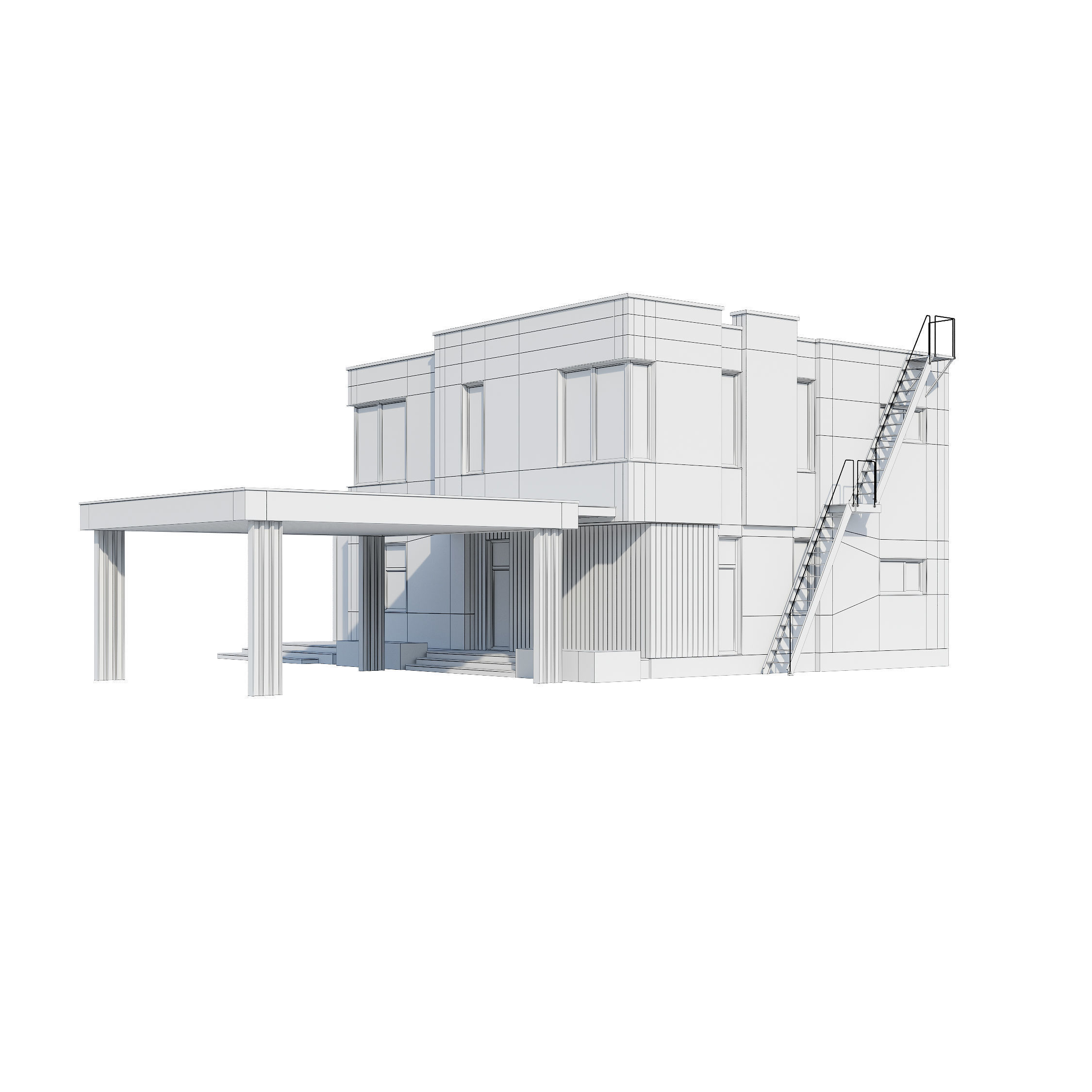 Modern house V93 3D model_19
