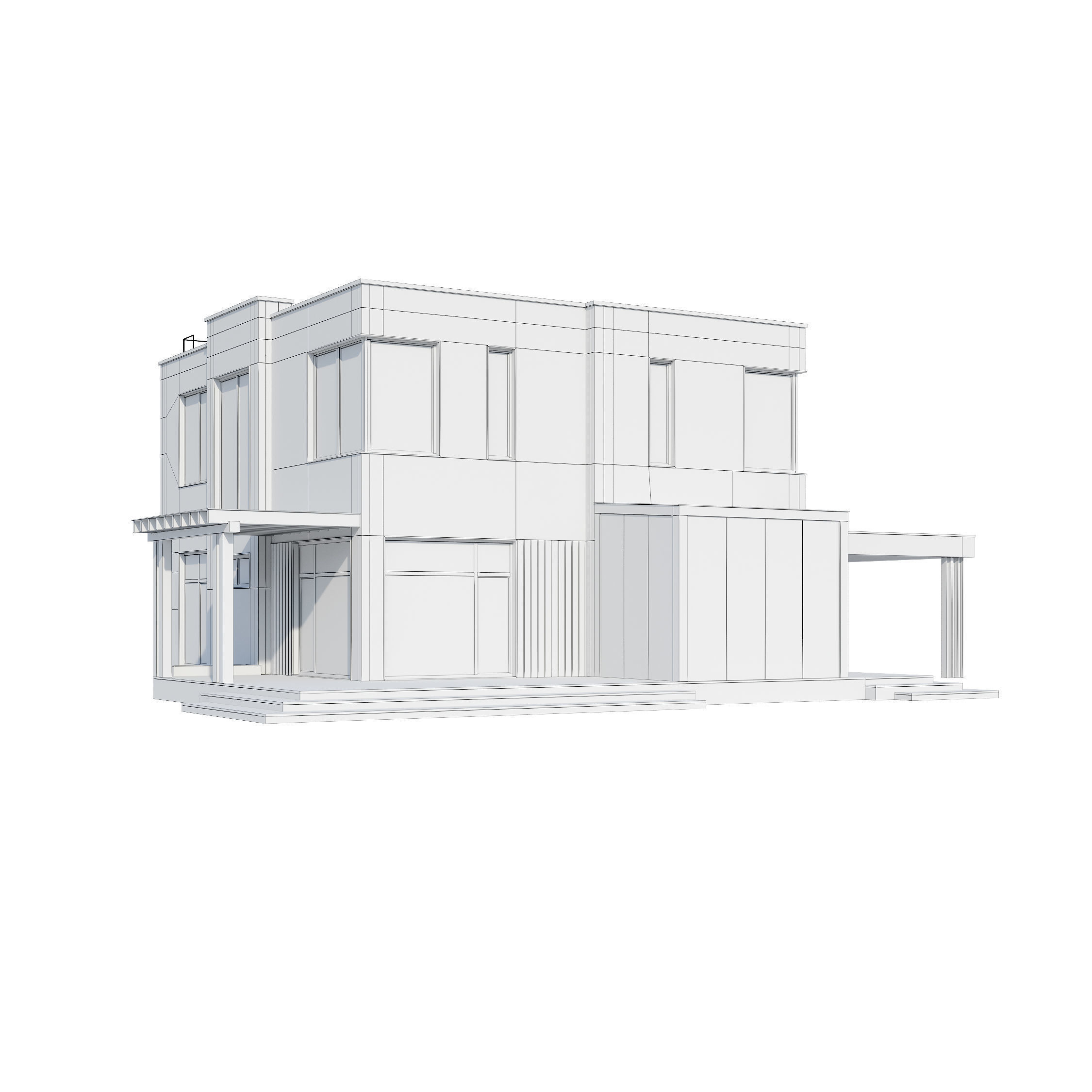 Modern house V93 3D model_18