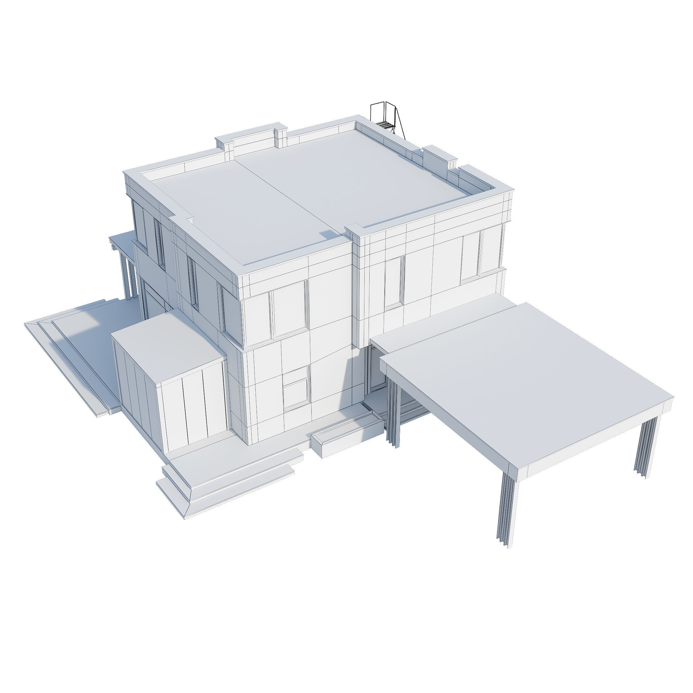 Modern house V93 3D model_24