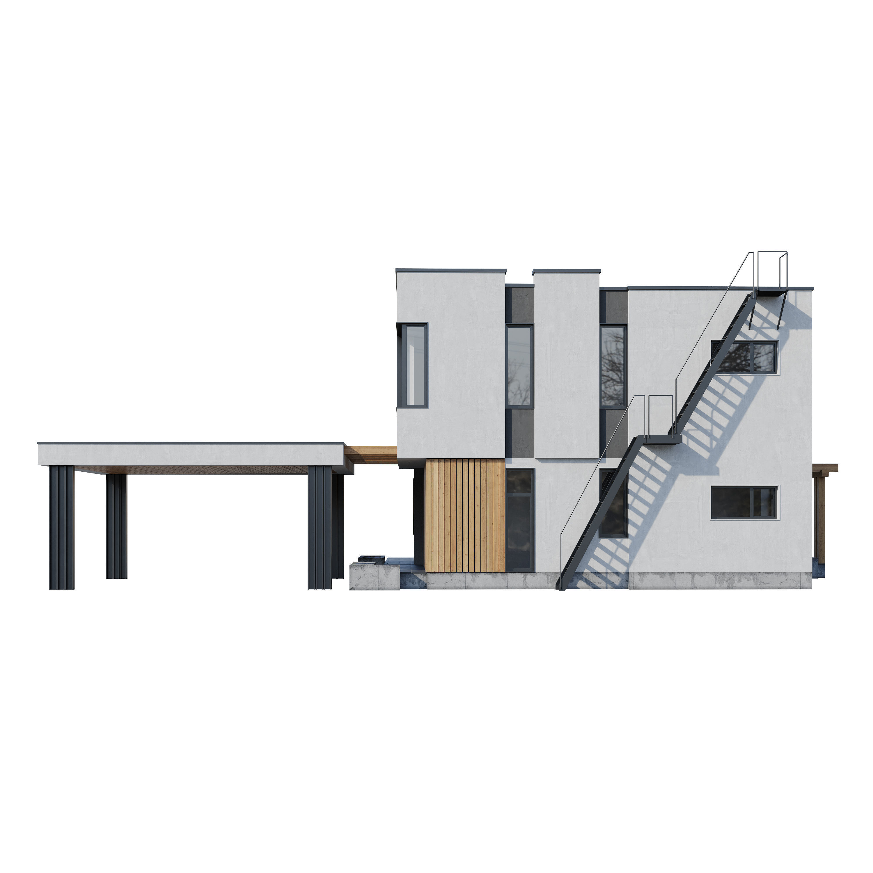 Modern house V93 3D model_12