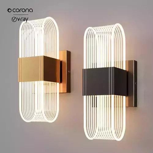 LUXURY ACRYLIC LED WALL LAMP 3D model
