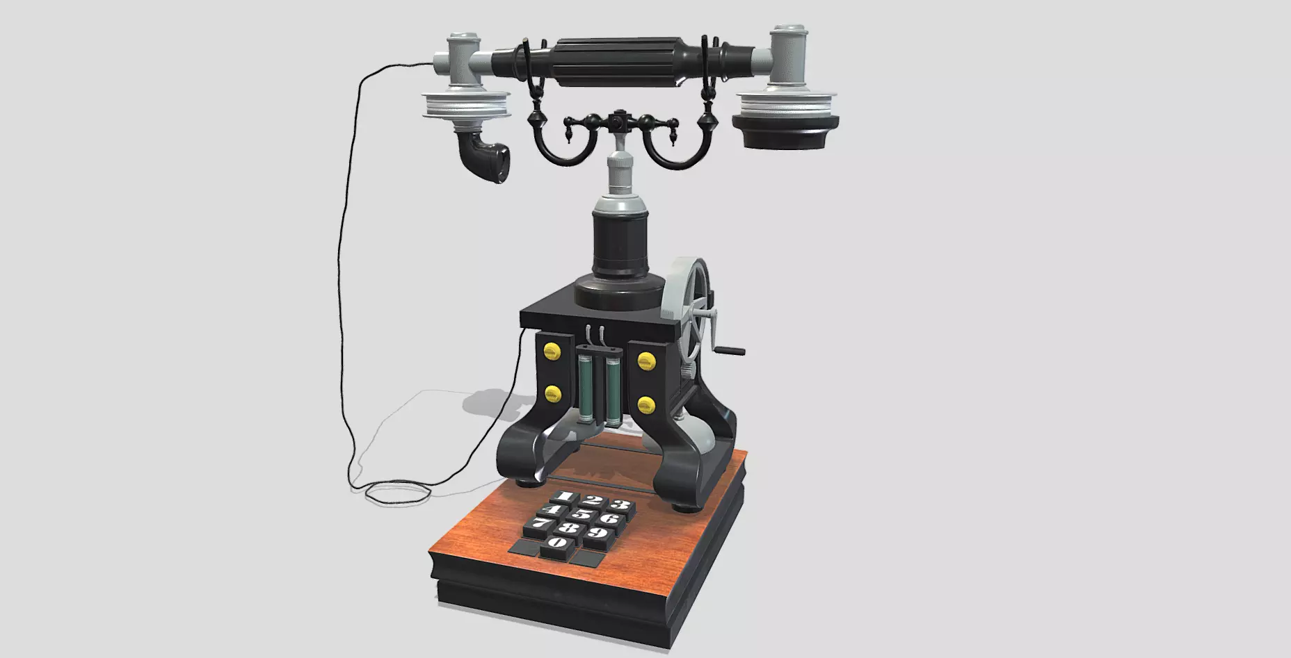 Vintage Telephone 3D model_0