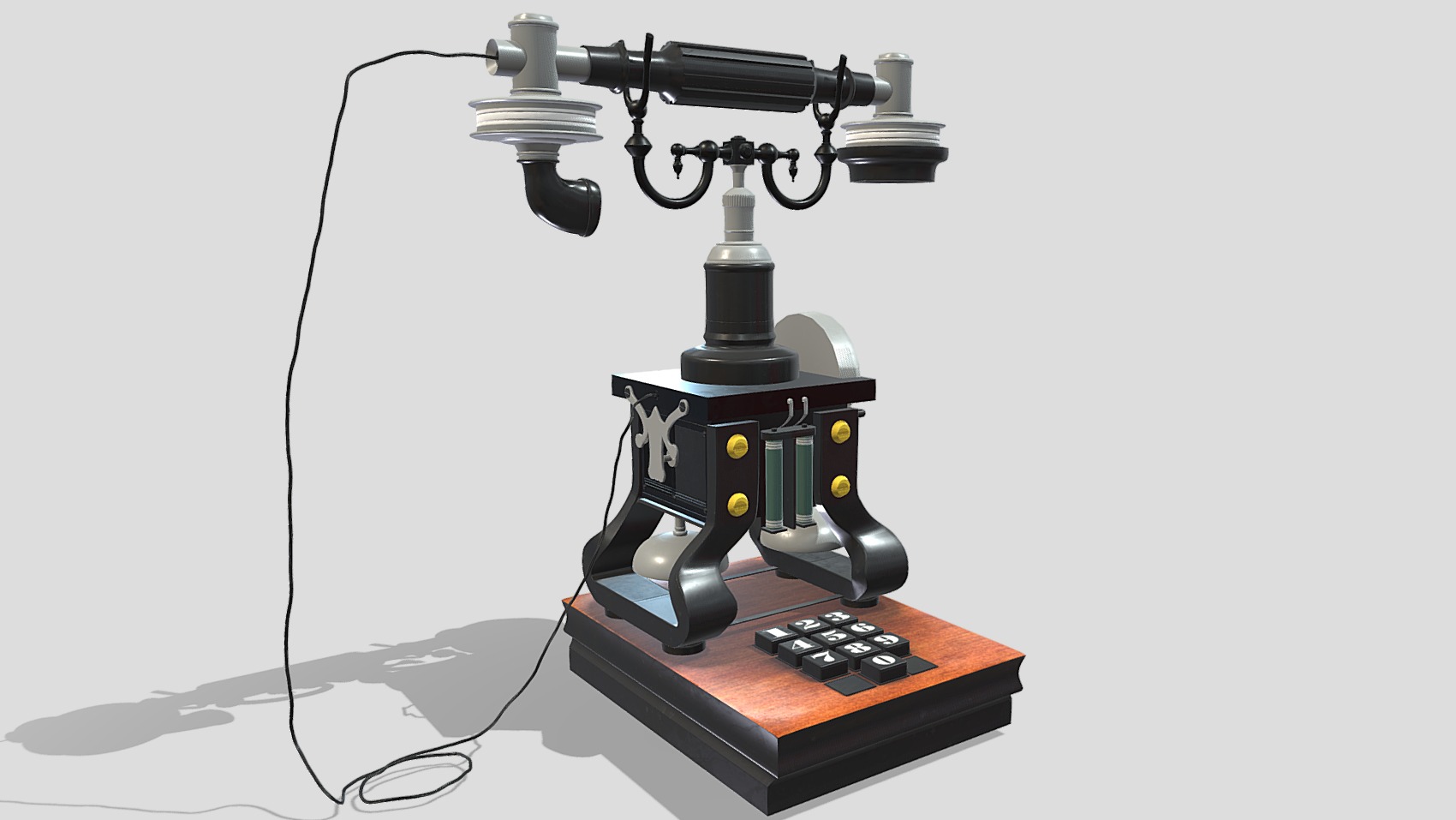 Vintage Telephone 3D model_1