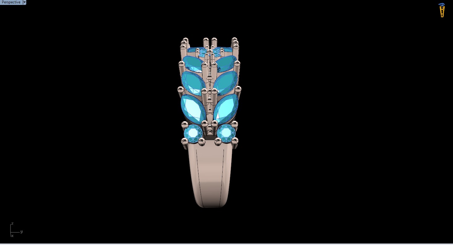 marquis ring 3D print model_3