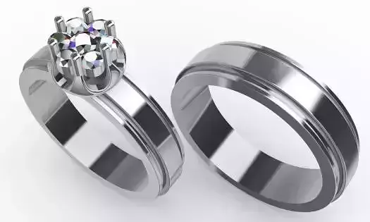 Ring Engagement 3dm stl render detail 3D print model