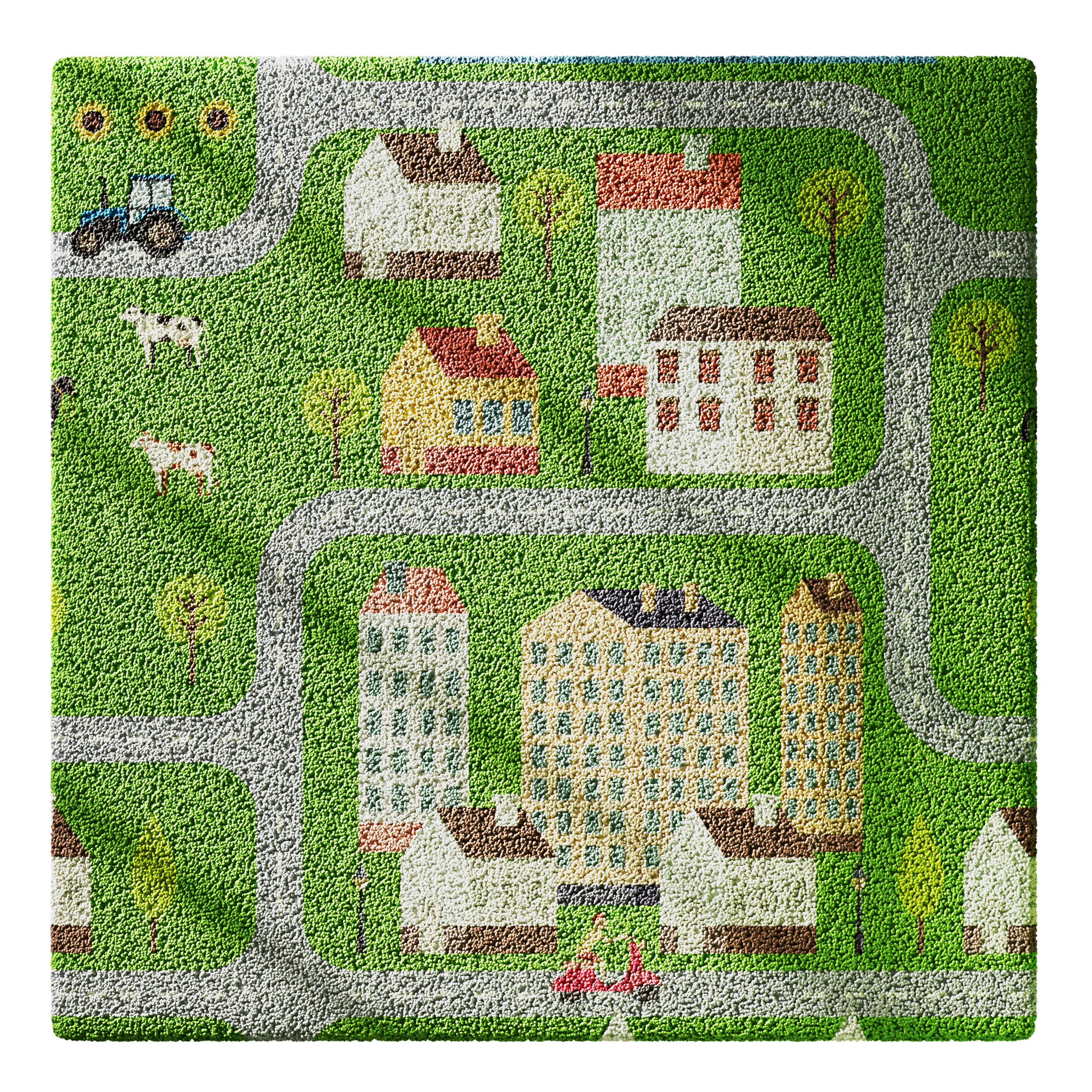 Kids carpet set 1 3D model_12