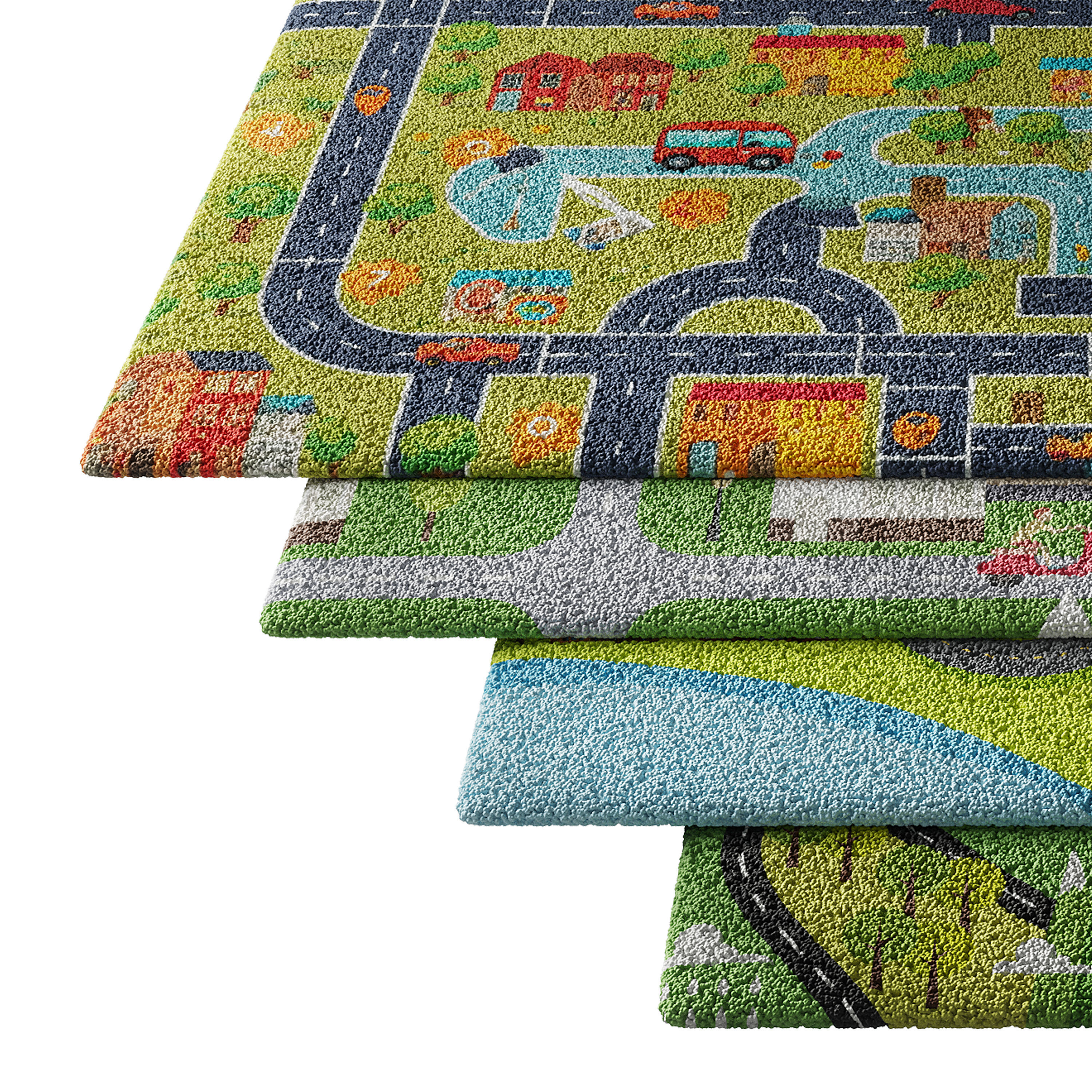 Kids carpet set 1 3D model_2