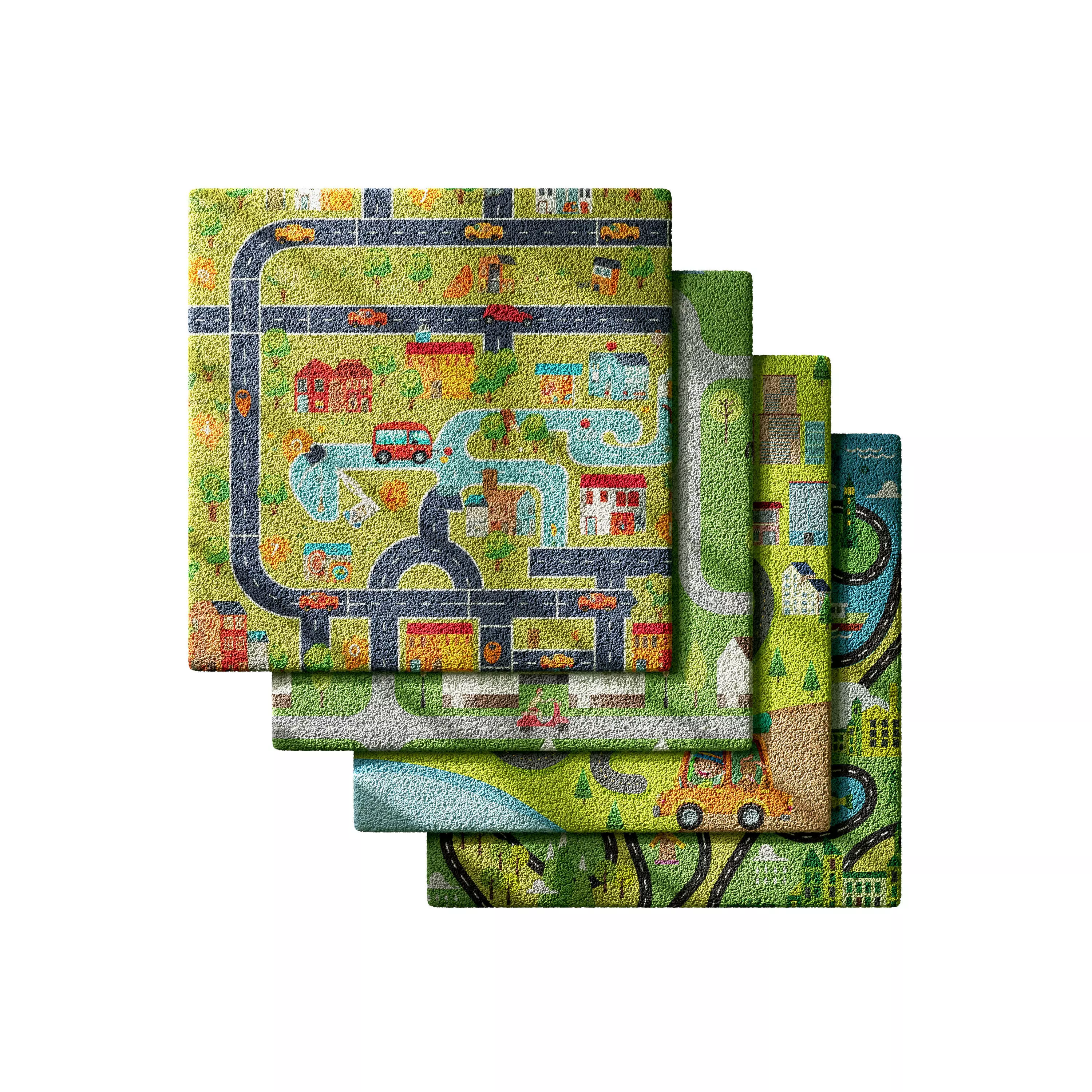 Kids carpet set 1 3D model_0