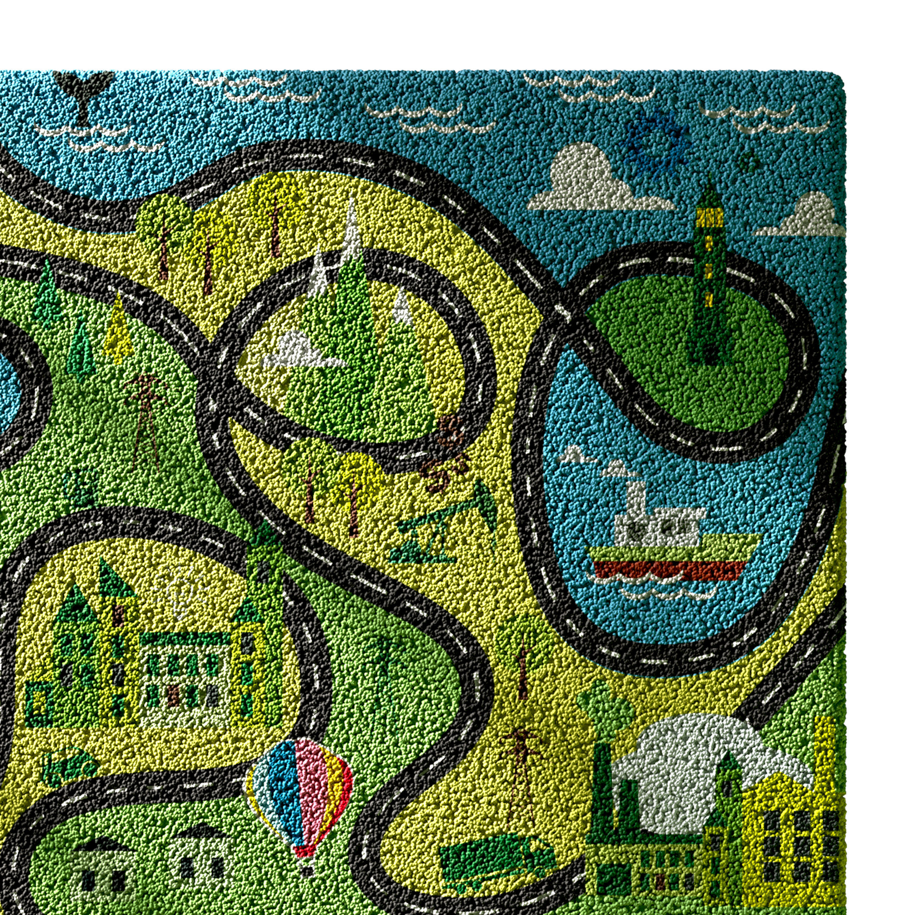 Kids carpet set 1 3D model_5