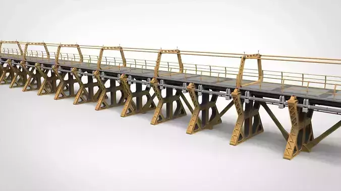 Sci-fi bridge 4 3D model