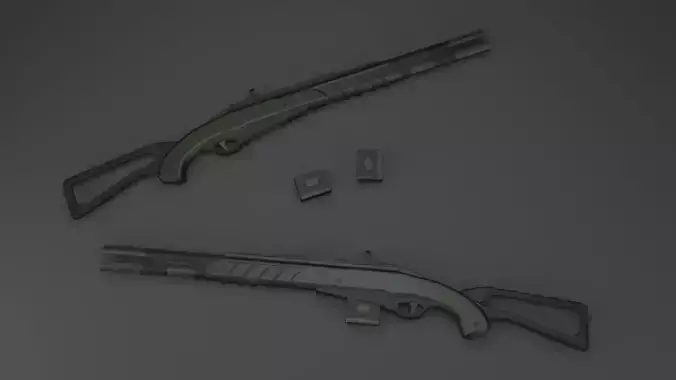 Rigged SciFi Rifle