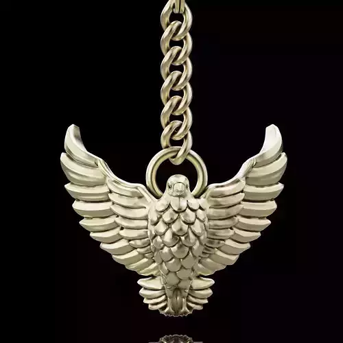 DOVE KEY HOLDER SILVER GOLD JEWELRY PRINTABLE 3D MODEL