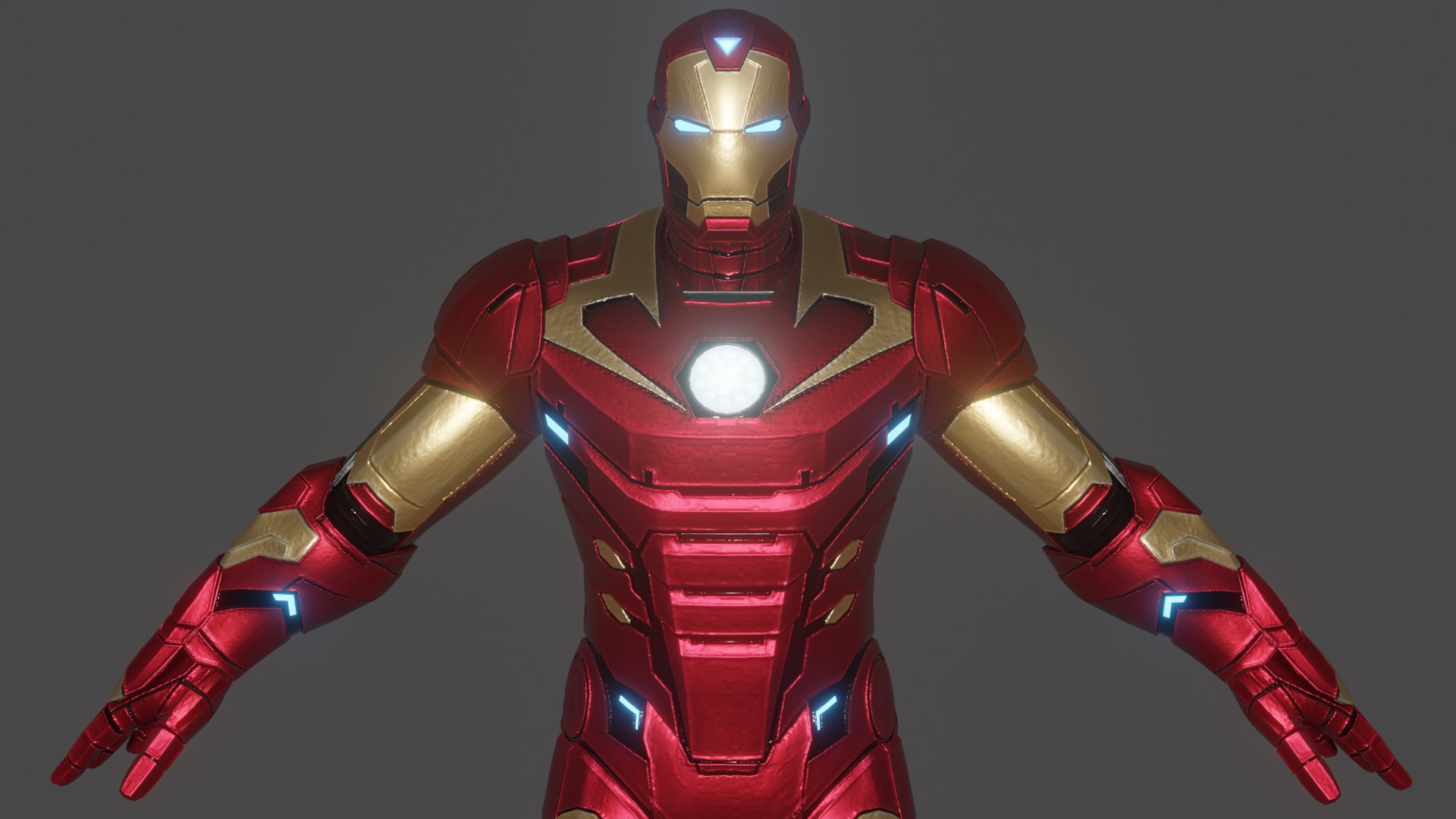 Ironman Low-poly 3D model_1
